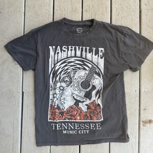 Social Culture Nashville Tennessee Music City‎ Graphic Tee Shirt Small